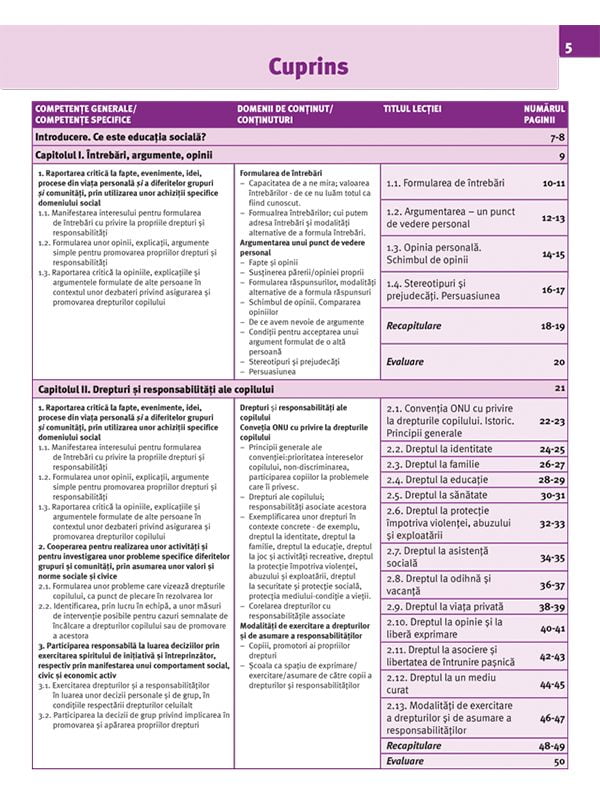 Educatie sociala. Manual pentru clasa a V-a | Andreea Ciocalteu, Robert Florea, Cristina Gunea, Madalina Radu, Aurelia Stanculescu