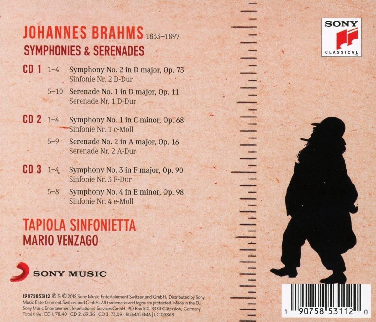 Brahms: Symphonies Nos. 1-4. Serenades Nos. 1 & 2 | Johannes Brahms, Mario Venzago