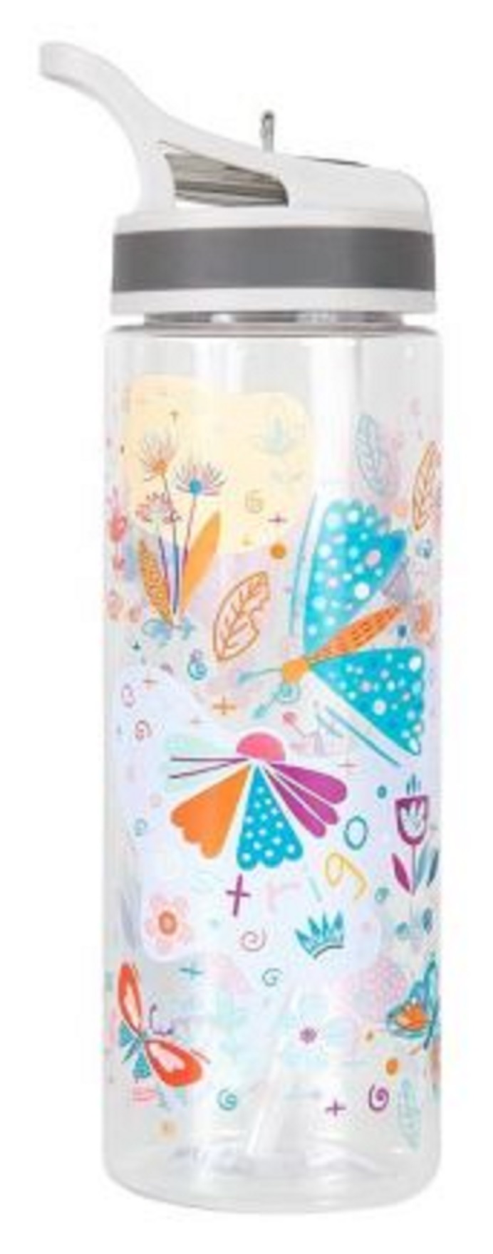 Sticla de baut cu pai - Butterflies | Strigo