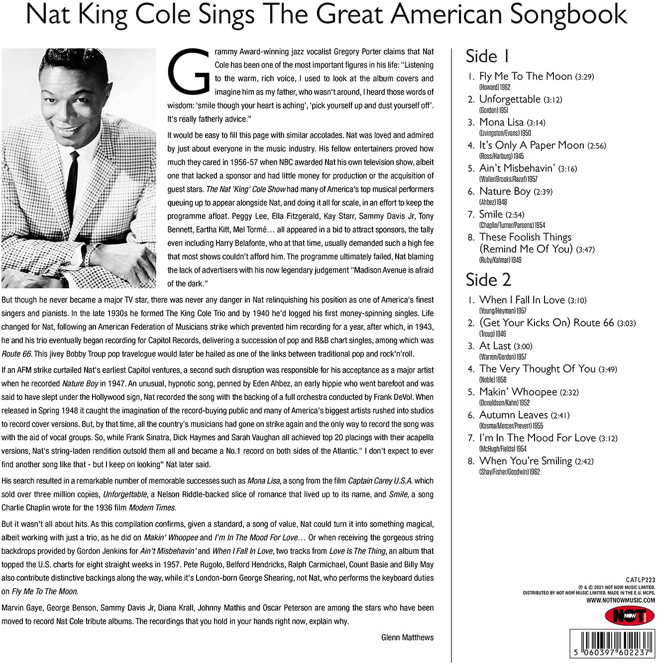 Nat King Cole Sings The American Songbook - Vinyl | Nat King Cole