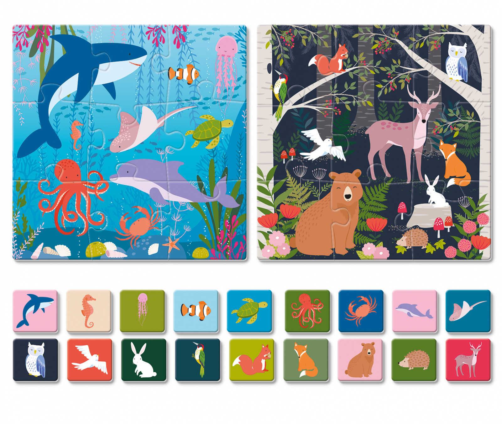 Puzzle educativ - Play Dudu: Little Detective-Find the animals | Ludattica - 1