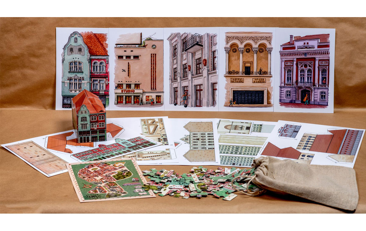 Puzzle 3D - Timisoara la cutie - Cartierul Cetate (5 cladiri) | Timisoara la cutie - 1