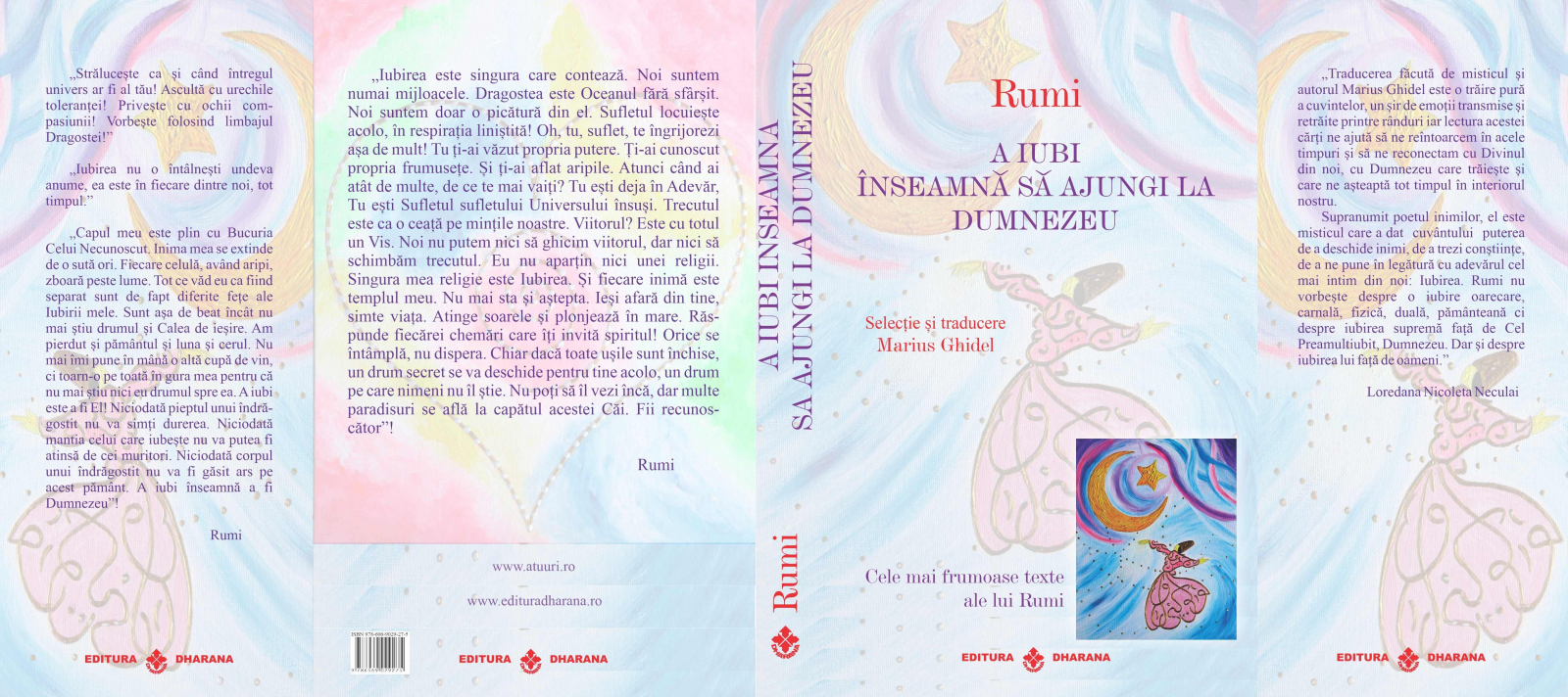 Set carti Rumi - Cele mai frumoase texte:  A iubi inseamna sa ajungi la Dumnezeu / Eliberarea de sine este fericirea toata | Rumi - 2 | YEO