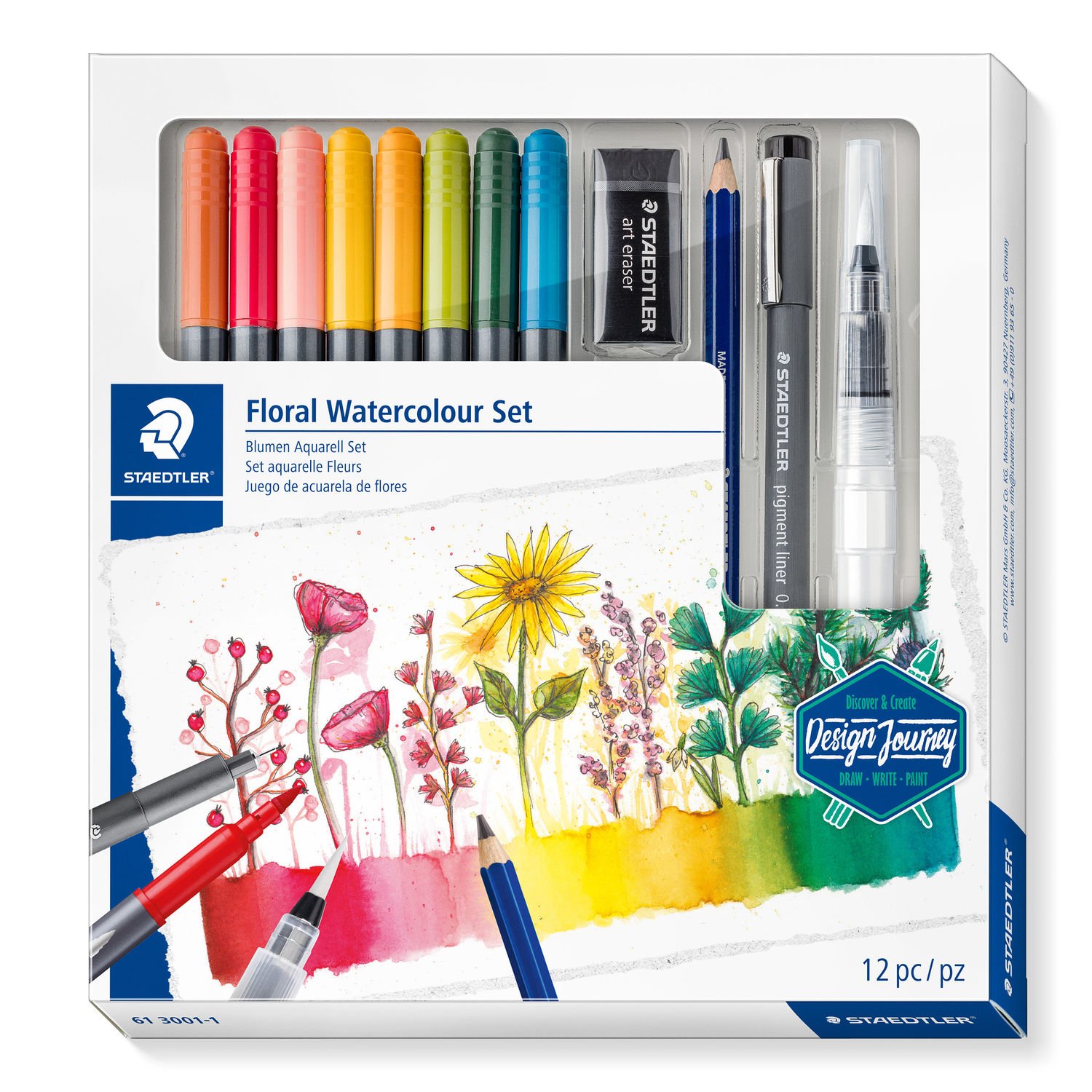 Set Instrumente Pentru Desen - Floral Watercolour Set |