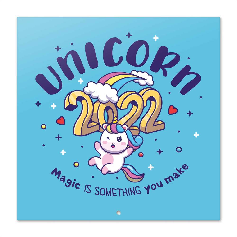 Calendar 2022 - Unicorn, 30x30 cm | Grupo Erik