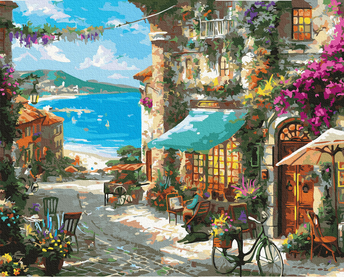 Set pictura pe numere - By the Sea, 40x50 cm | Acuarello