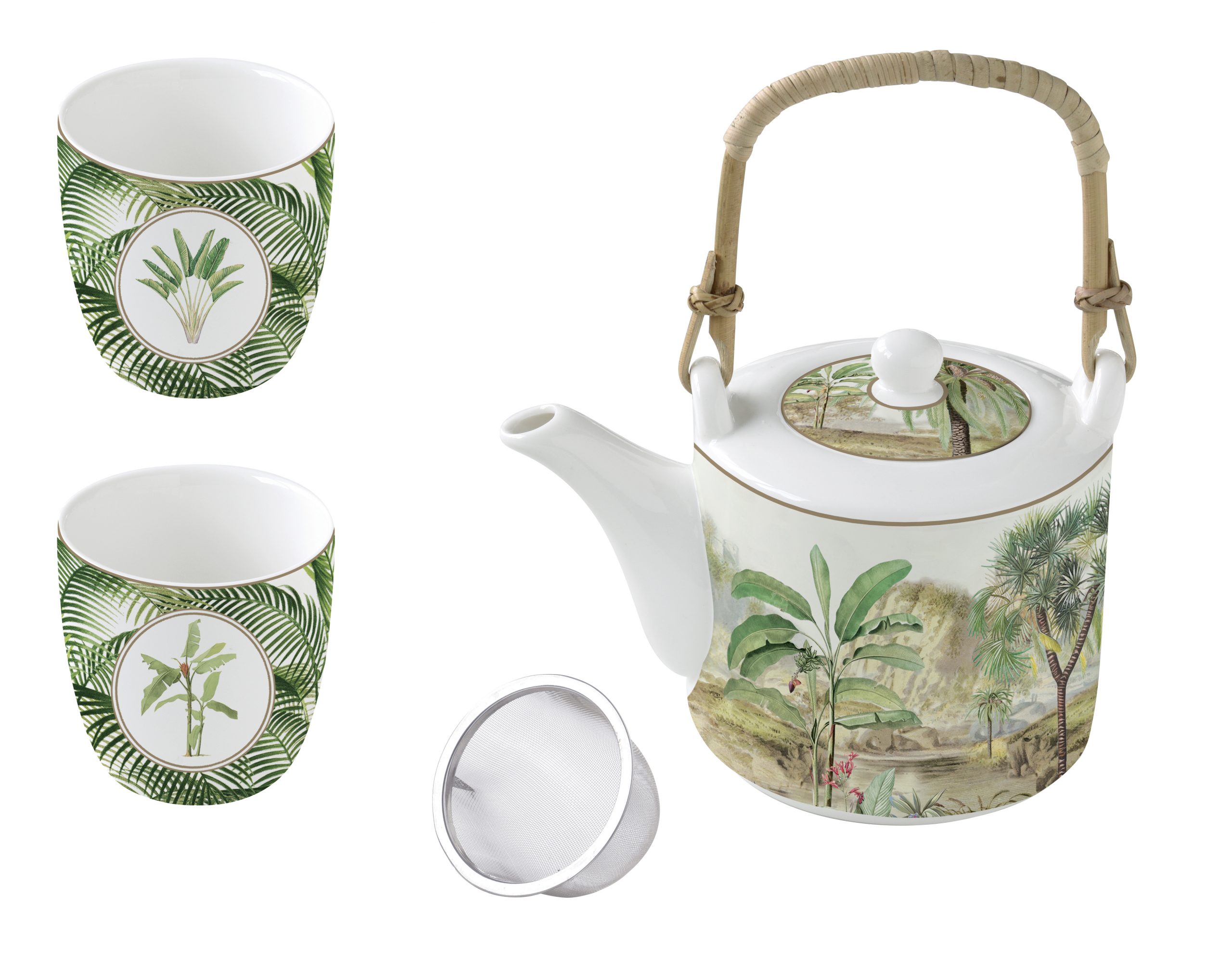 Set ceainic cu infuzor si 2 cesti - Ceylon