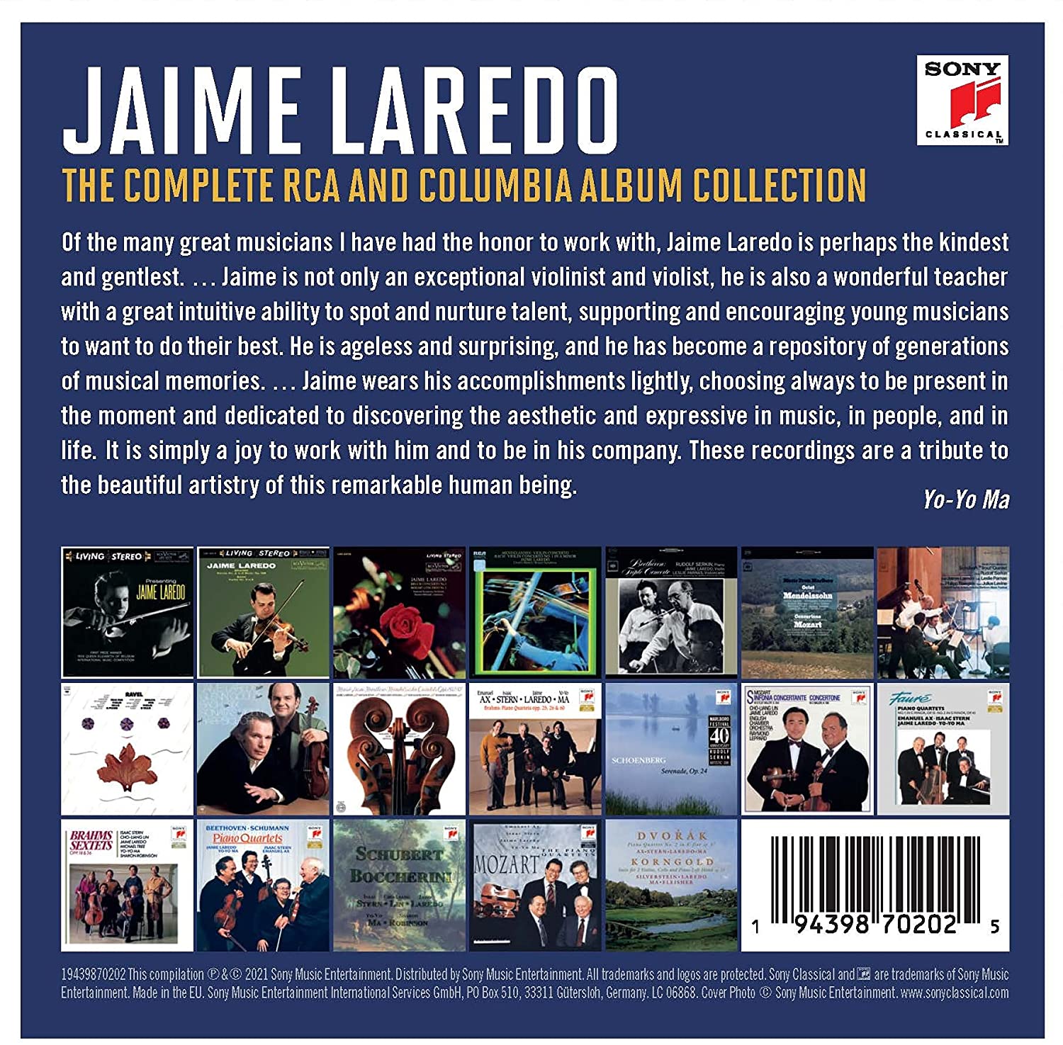 Jaime Laredo - The Complete RCA And Columbia Album Collection | Jaime Laredo - 1 | YEO