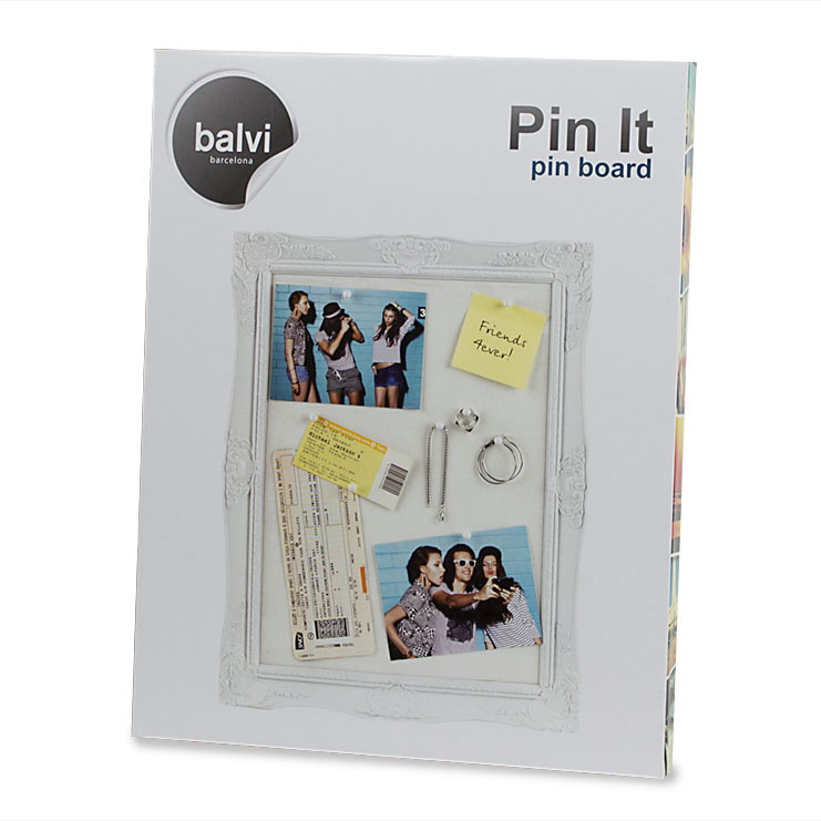 Panou afisaj cu piuneze - Pin It, White | Balvi - 1 | YEO