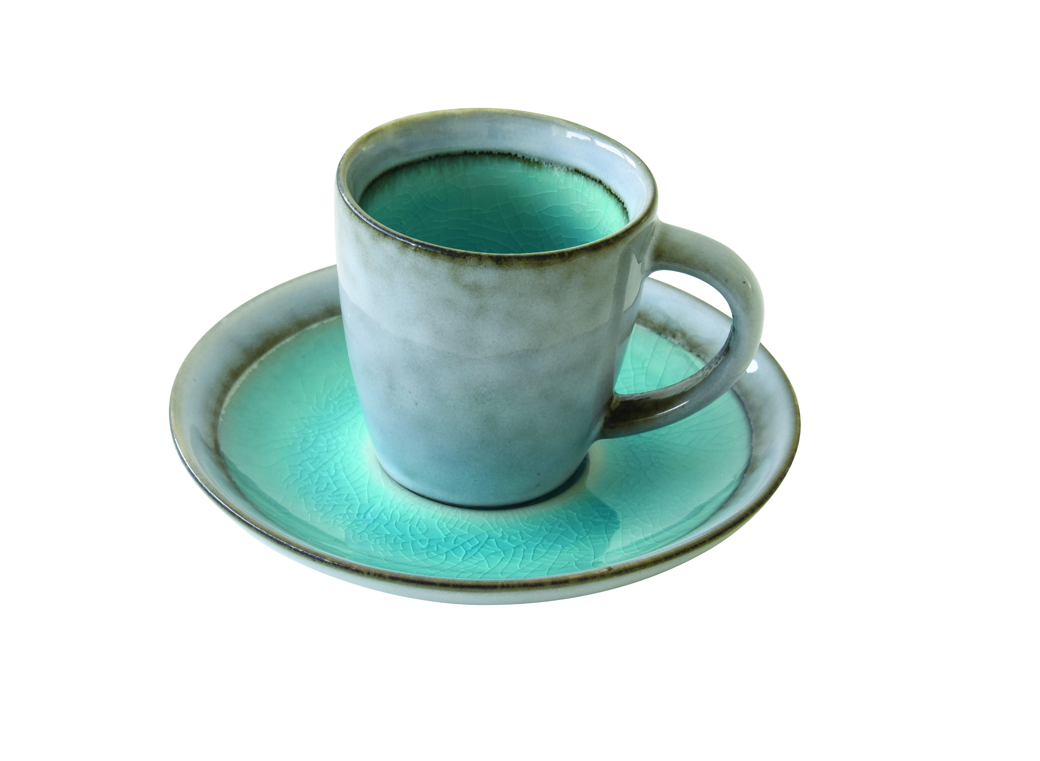 Ceasca si farfurie pentru espresso - Origin - Light Blue