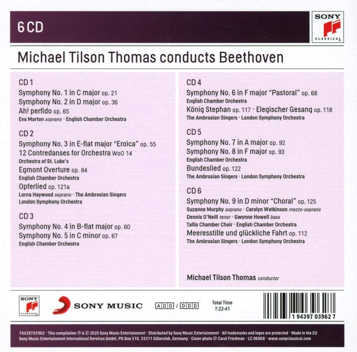 Michael Tilson Thomas Conducts Beethoven (6CD Box Set) | Michael Tilson Thomas