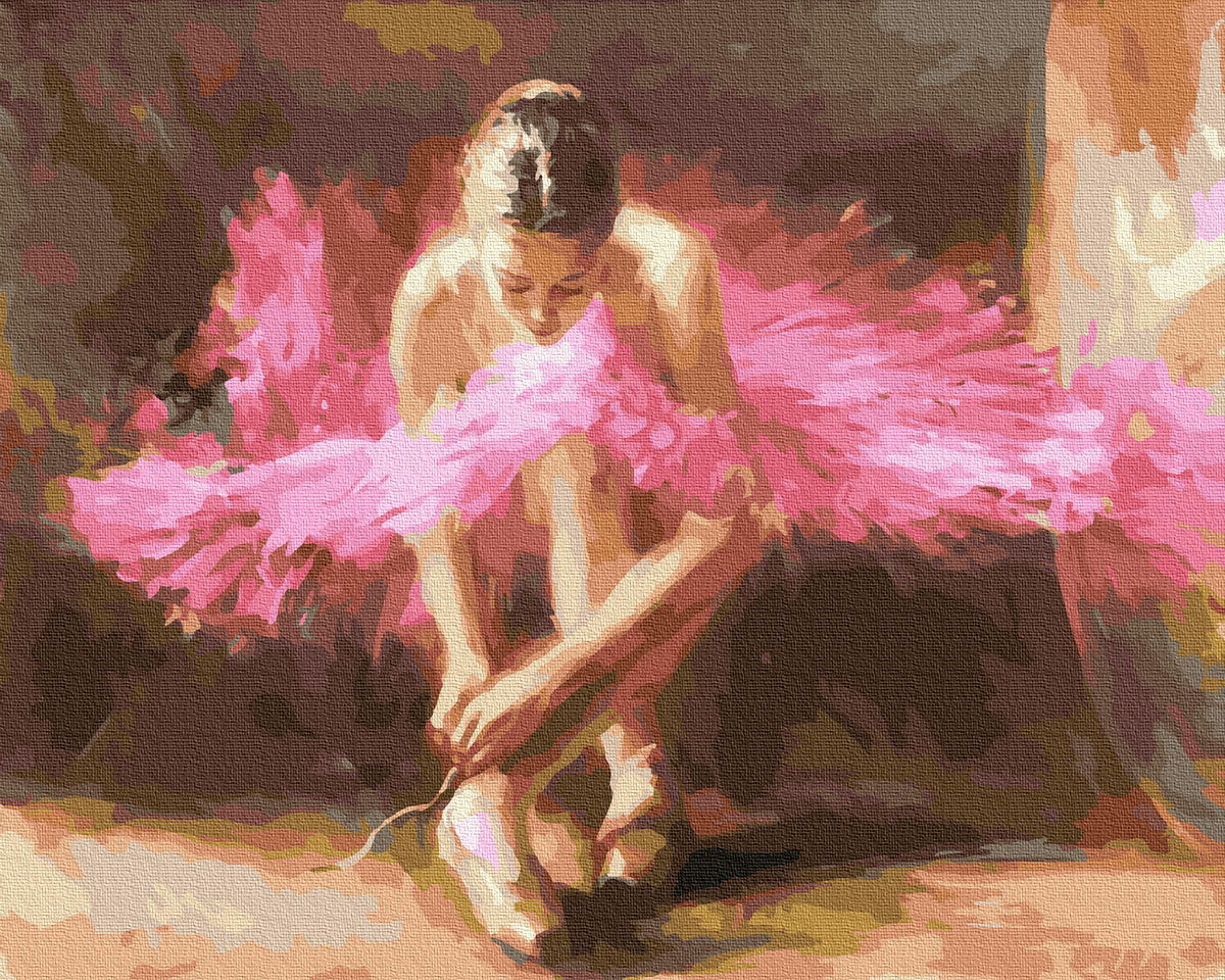 Set pictura pe numere - Ballerina, 40x50 cm | Acuarello