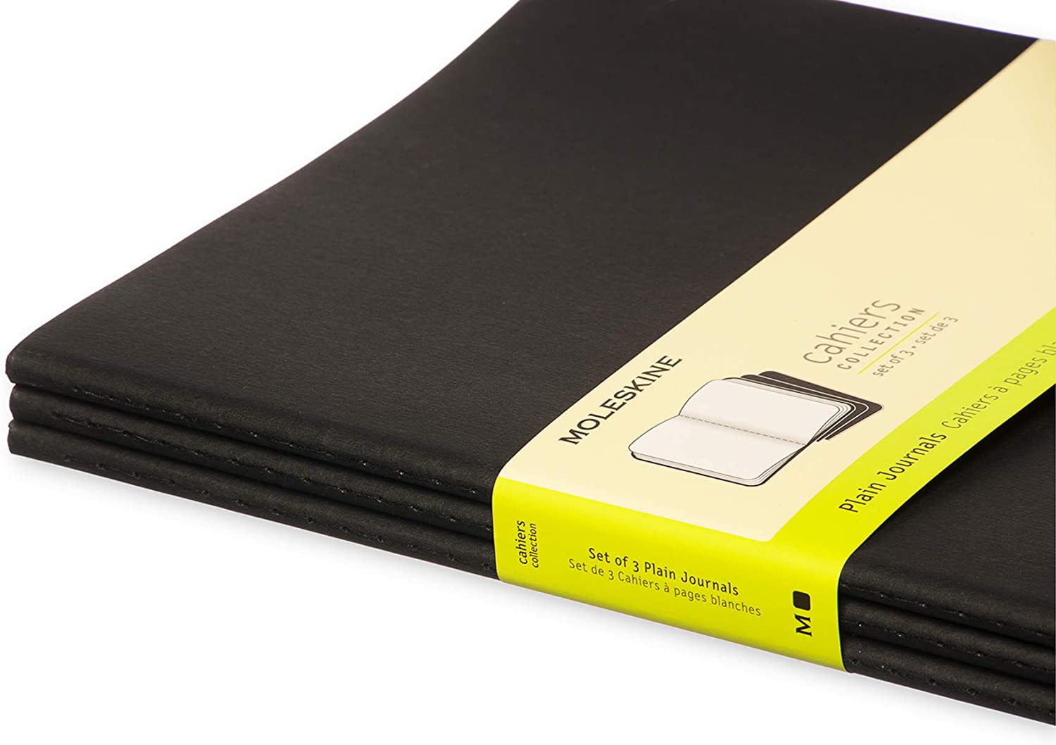 Set 3 caiete - Moleskine Cahier - Extra Large, Plain - Black | Moleskine - 3 | YEO