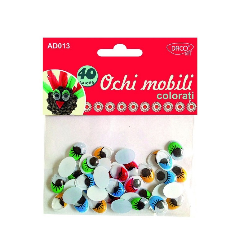 Accesorii craft - Ochi mobili colorati | Daco Art