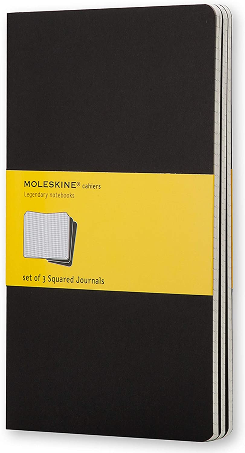 Set 3 carnete Moleskine Squared Cahier Journals - Black - Large | Moleskine - 7 | YEO