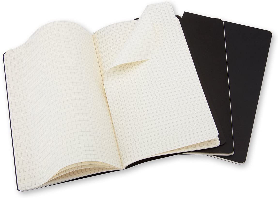 Set 3 carnete Moleskine Squared Cahier Journals - Black - Large | Moleskine - 4 | YEO