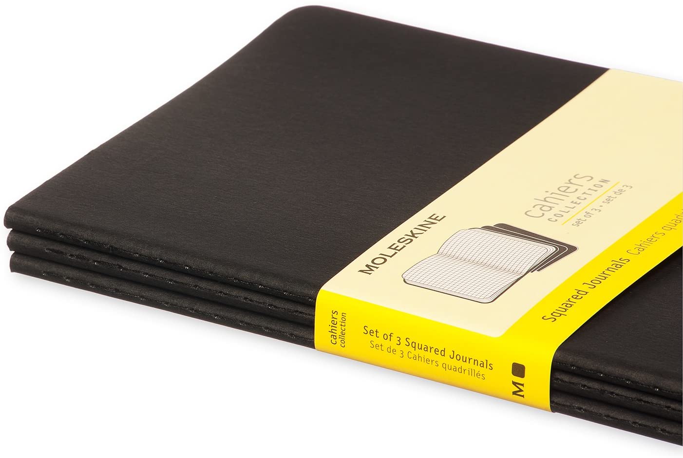 Set 3 carnete Moleskine Squared Cahier Journals - Black - Large | Moleskine - 6 | YEO