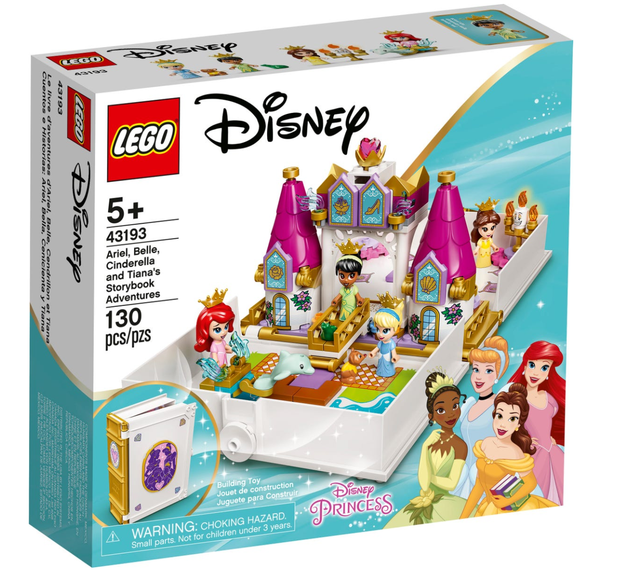 LEGO Disney - Ariel, Belle, Cinderella and Tiana\'s Storybook Adventures (43193) | LEGO