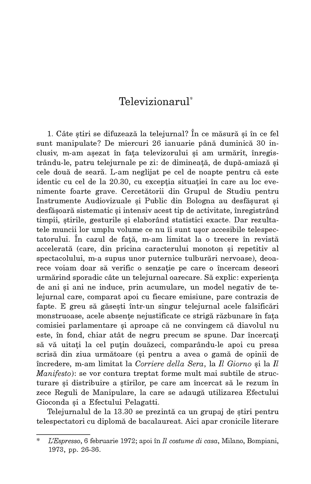 Despre televiziune | Umberto Eco - 3 | YEO