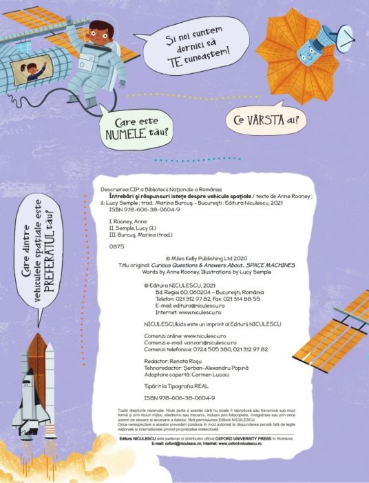 Intrebari si raspunsuri istete despre VEHICULE SPATIALE | Anne Rooney