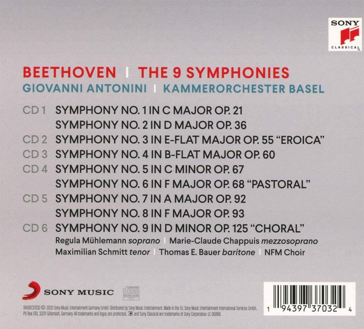 Beethoven: The 9 Symphonies | Ludwig Van Beethoven, Giovanni Antonini, Kammerorchester Basel