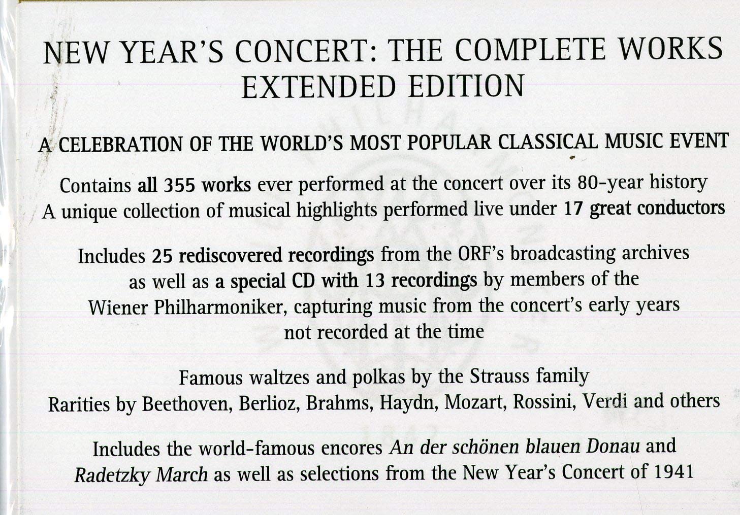 Wiener Philarmoniker: New Year\'s Concert: The Complete Works  | Wiener Philarmoniker, Various Composers