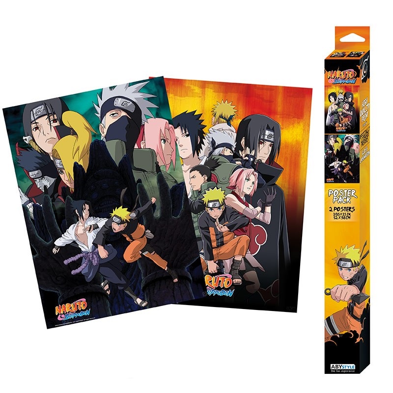 Set 2 Postere - Naruto Shippuden - Ninjas, 52x38 cm |  ABYStyle