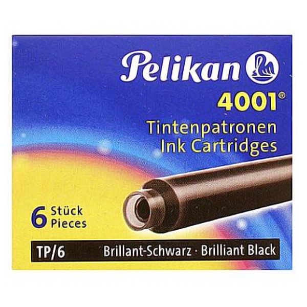 Set 6 Patroane mici 4001 - Brilliant Black | Pelikan