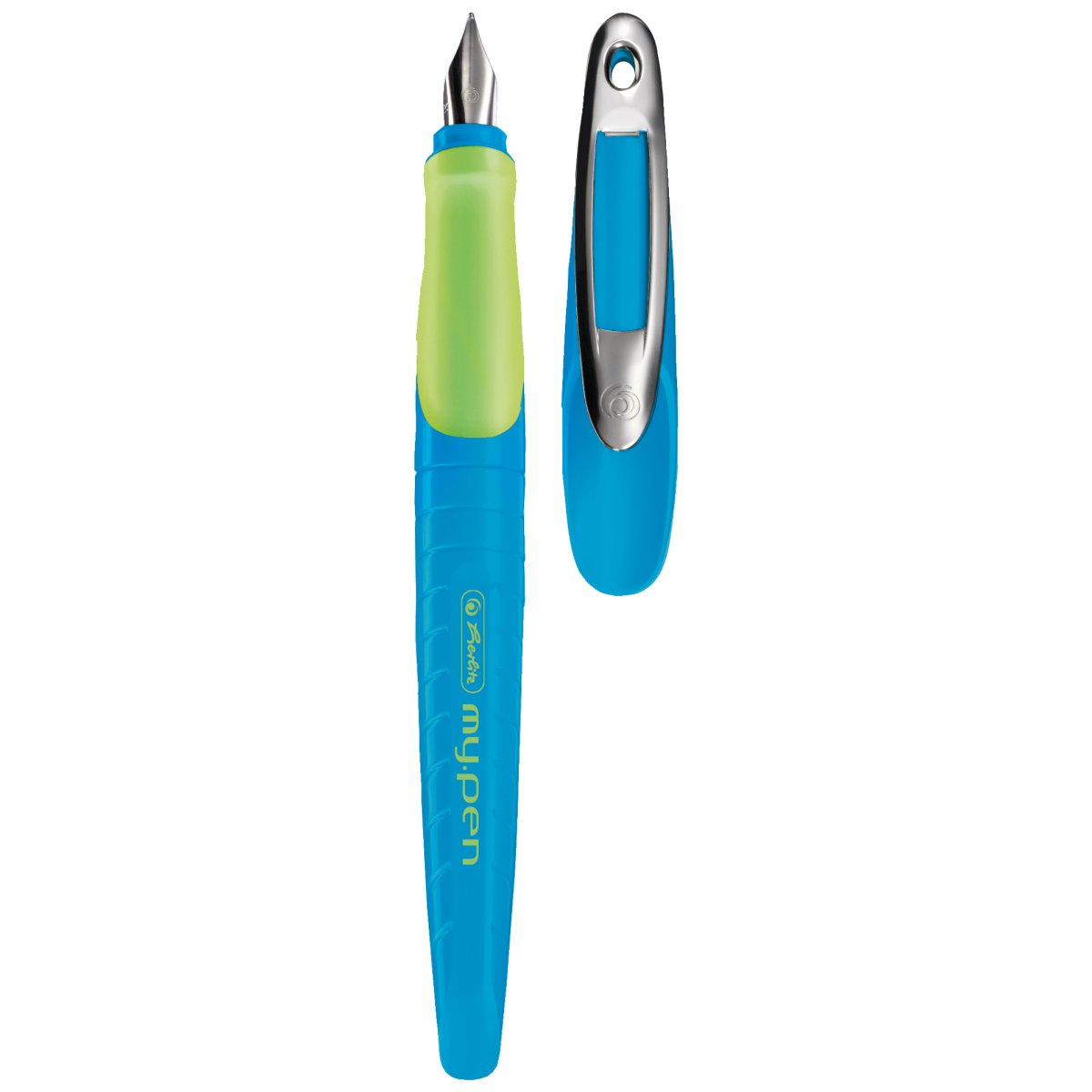 Stilou - My.Pen, penita L, albastru/neon | Herlitz