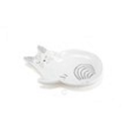 Platou decorativ - Chat - Alb, 24.5 X 16.5 cm | Faye Sas