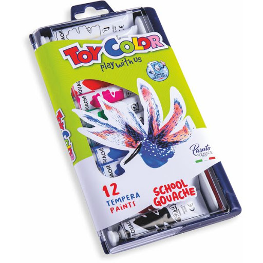 Set tempera - Toy Color School Gouache, 12 culori | Toy Color