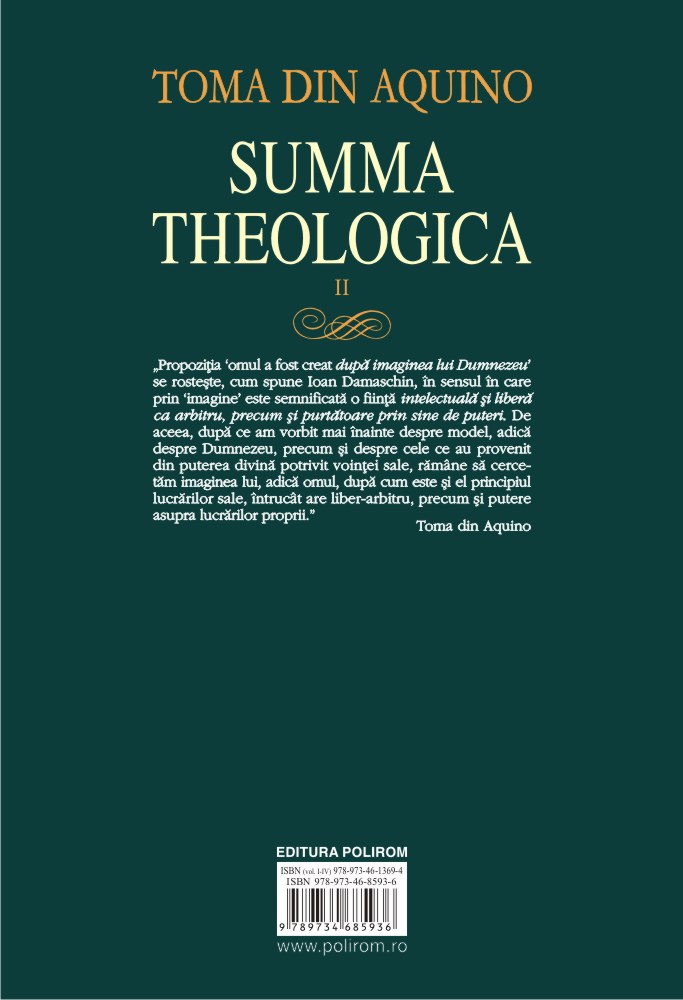 Summa theologica - Volumul 2 | Toma din Aquino