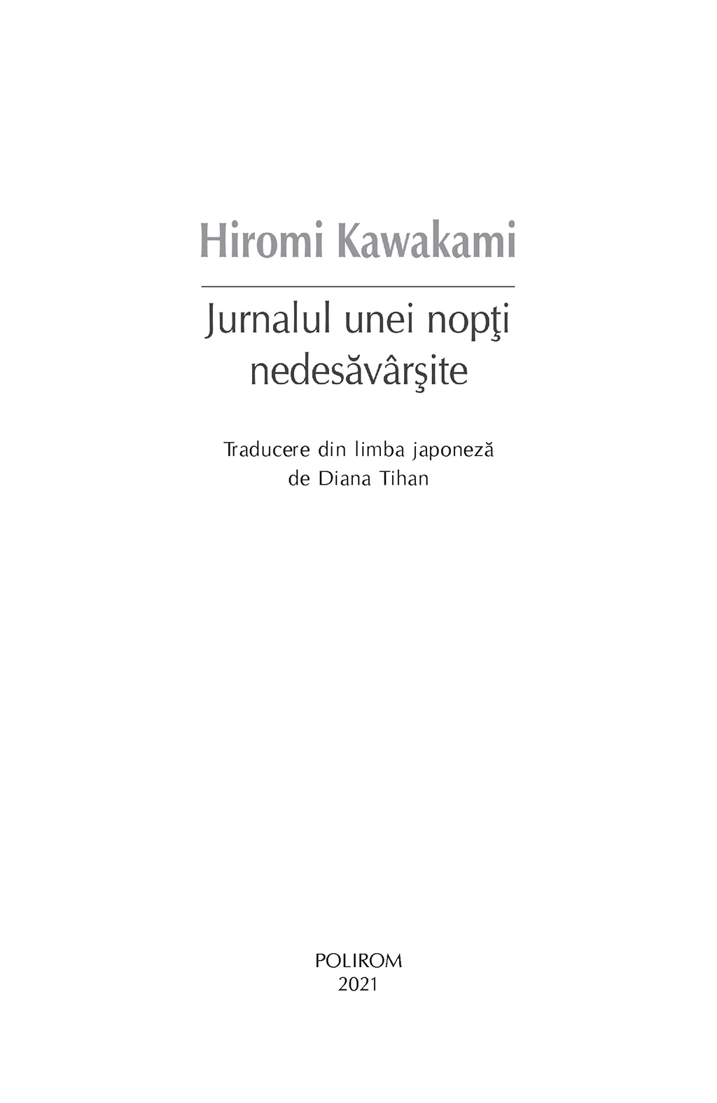 Jurnalul unei nopti nedesavarsite | Hiromi Kawakami - 4 | YEO