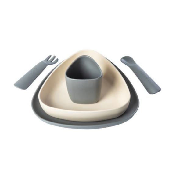 Set pentru masa - Bioplastic - Grey, 5 piese | eKoala - 3 | YEO