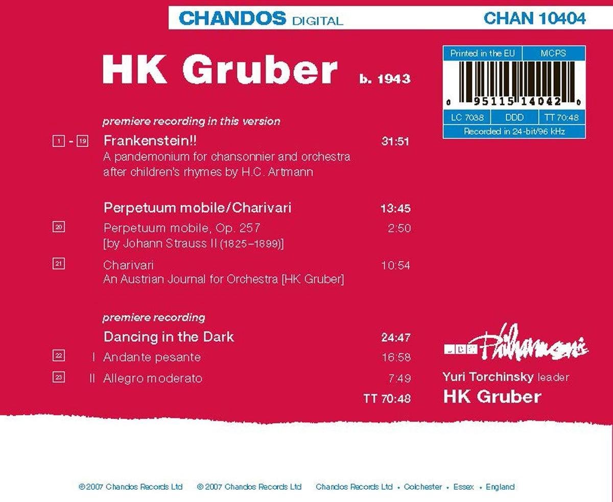 HK Gruber: Frankenstein!! Charivari. Dancing in the Dark | HK Gruber, BBC Philharmonic, Yuri Torchinsky