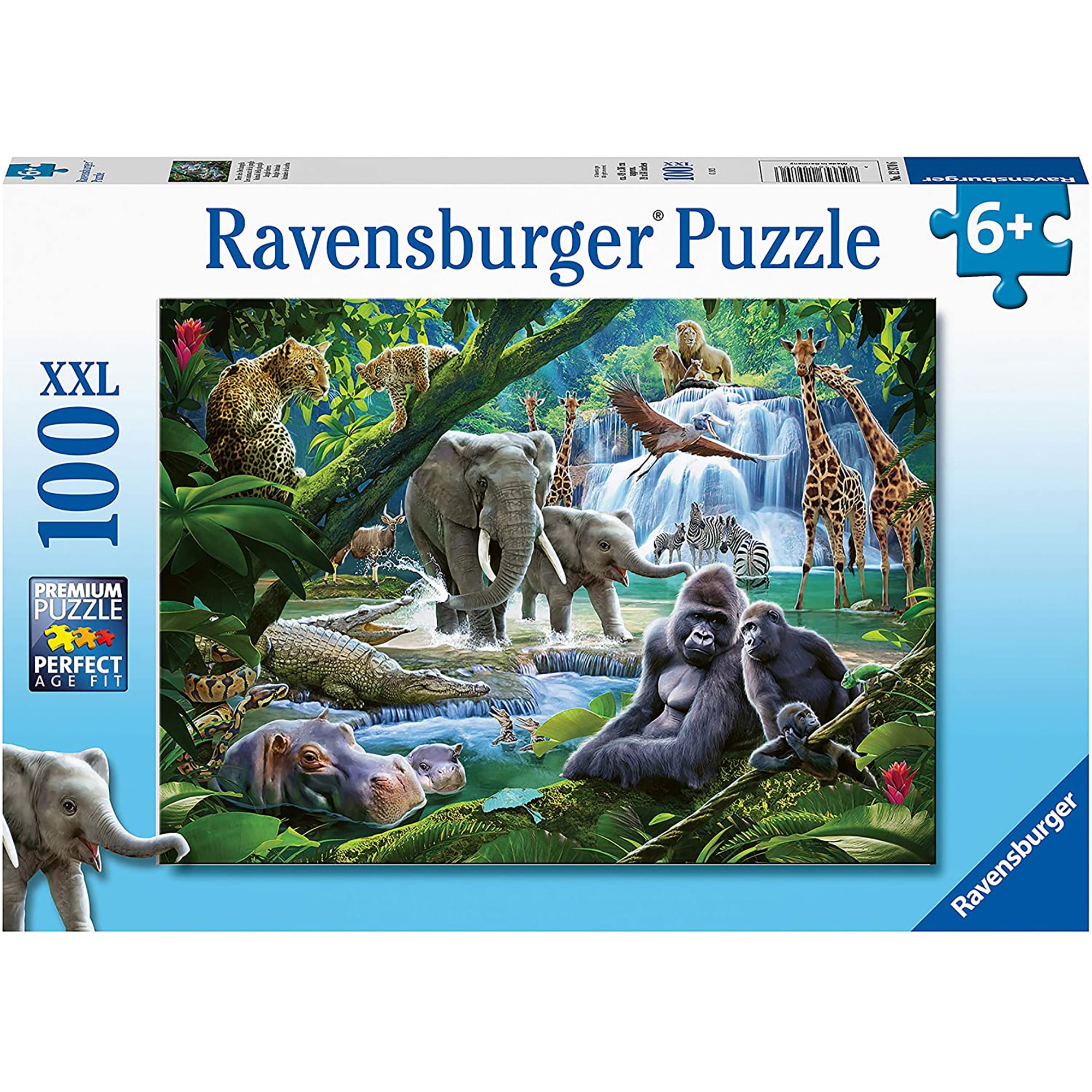 Puzzle 100 piese - Animale din Jungla | Ravensburger