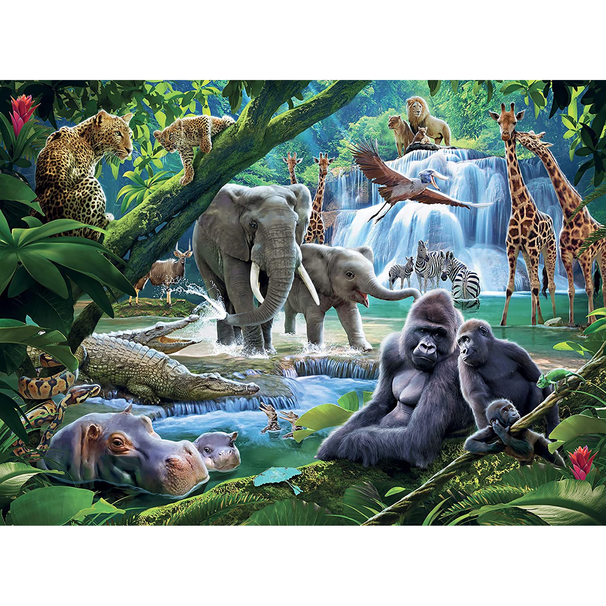 Puzzle 100 piese - Animale din Jungla | Ravensburger - 1