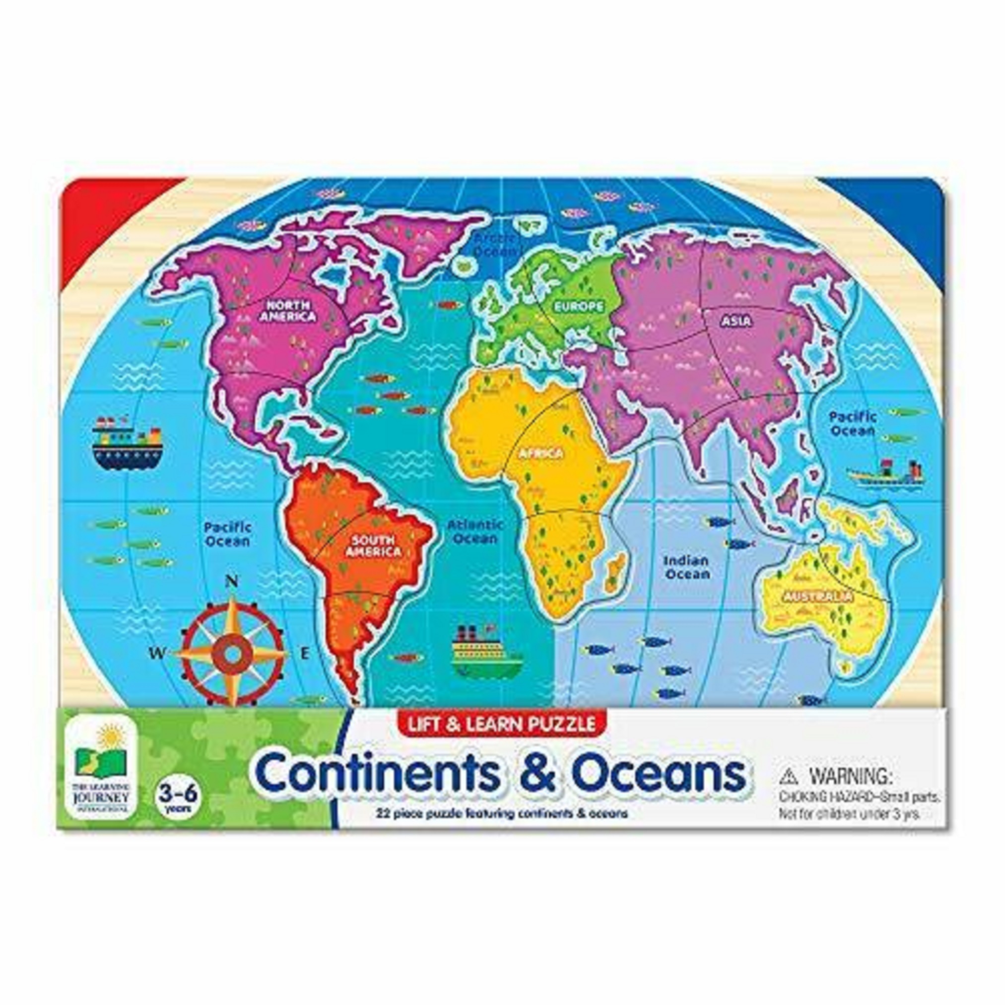Puzzle - Sa invatam continentele si oceanele | The Learning Journey