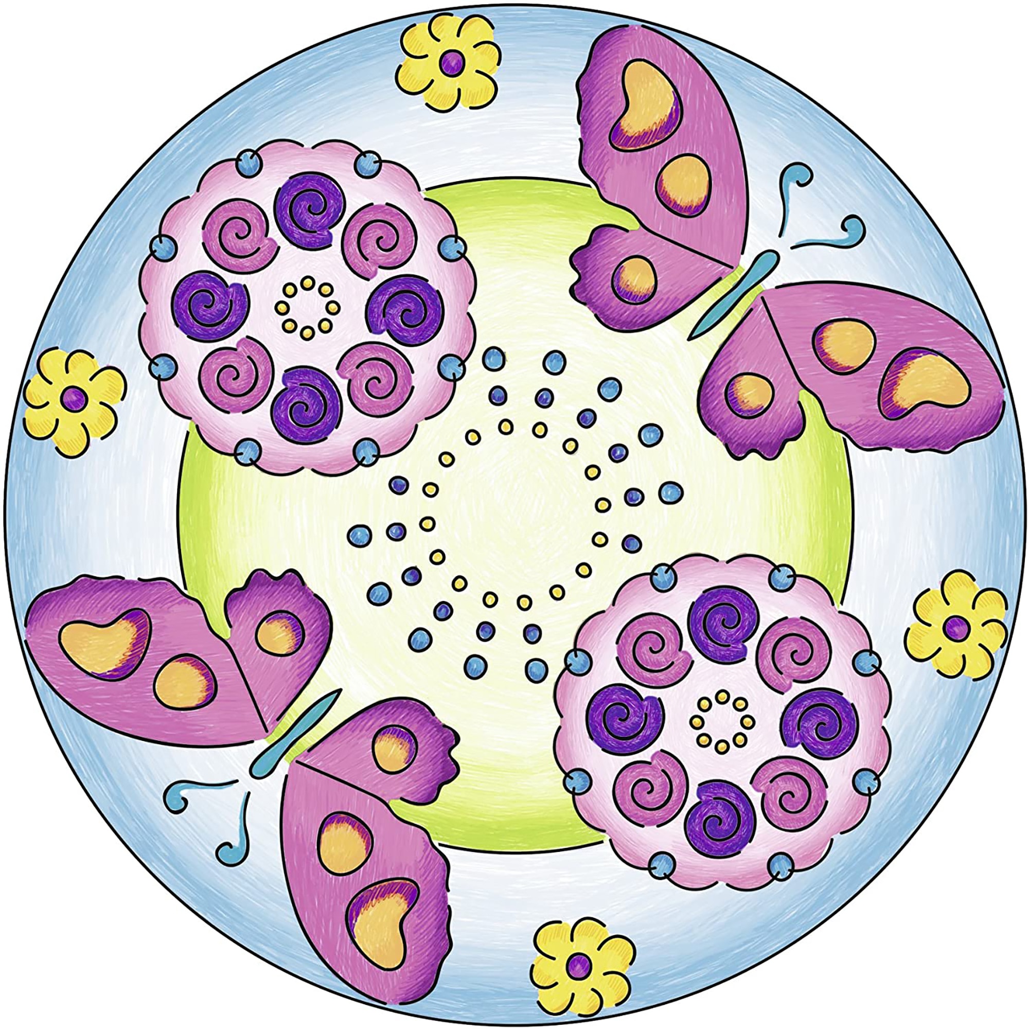 Set de creatie - Mandala Designer - Flori si Fluturi | Ravensburger - 1 | YEO