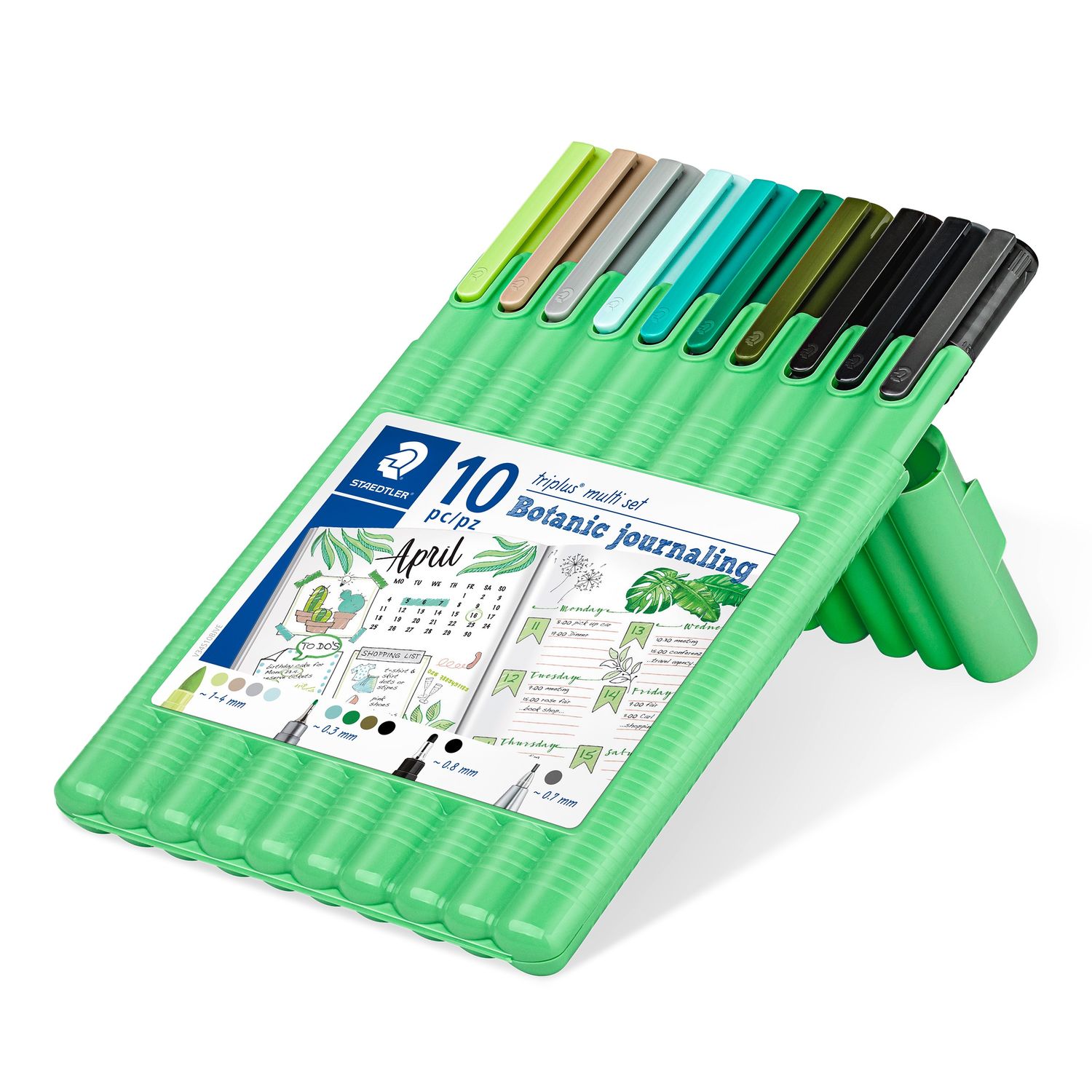 Set 10 instrumente de scris - Triplus - Botanic Journaling | Staedtler - 1 | YEO