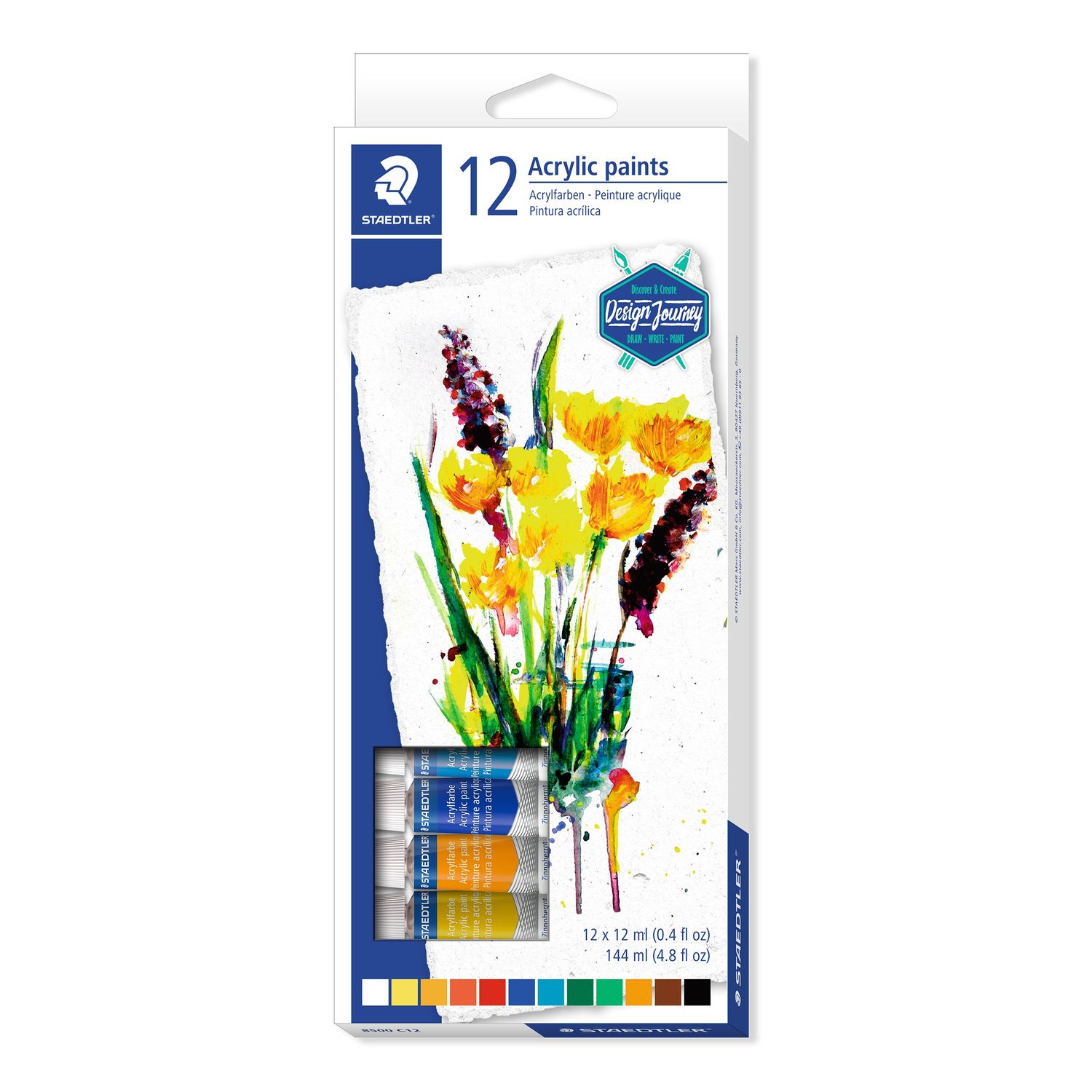 Vopsea acrilica - Design Journey, 12 buc | Staedtler - 4 | YEO