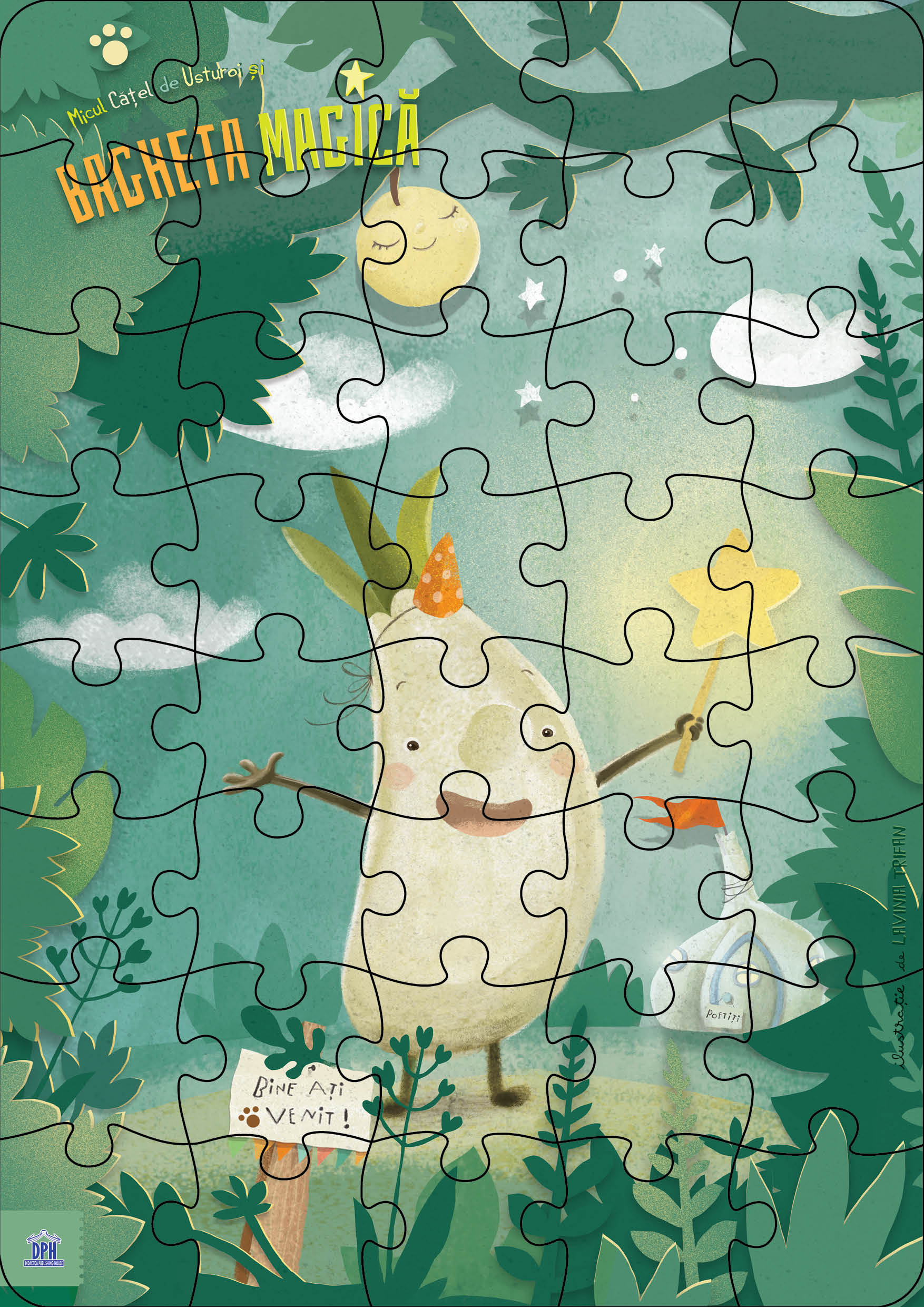 Puzzle - Micul catel de usturoi si bagheta magica | Didactica Publishing House - 2