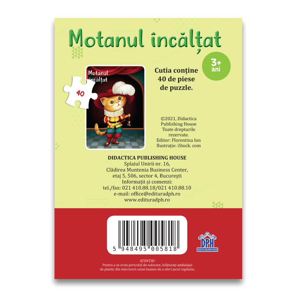 Puzzle: Motanul incaltat | Didactica Publishing House