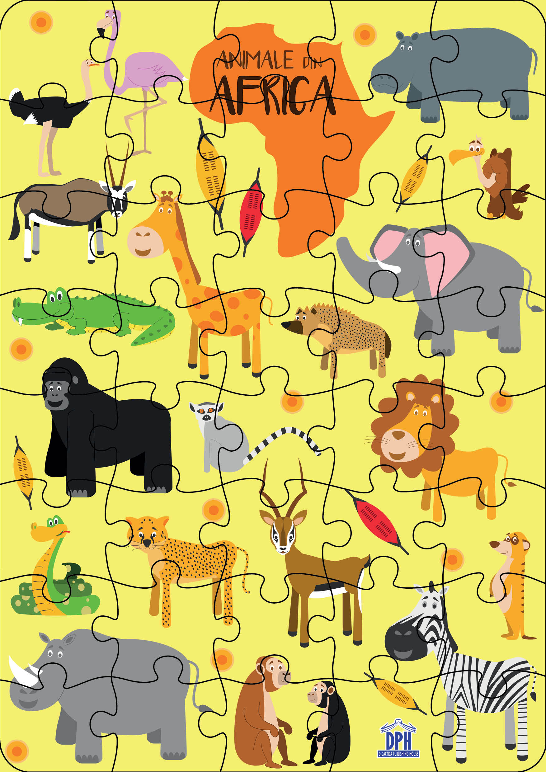 Puzzle: Animale din Africa | Didactica Publishing House - 1