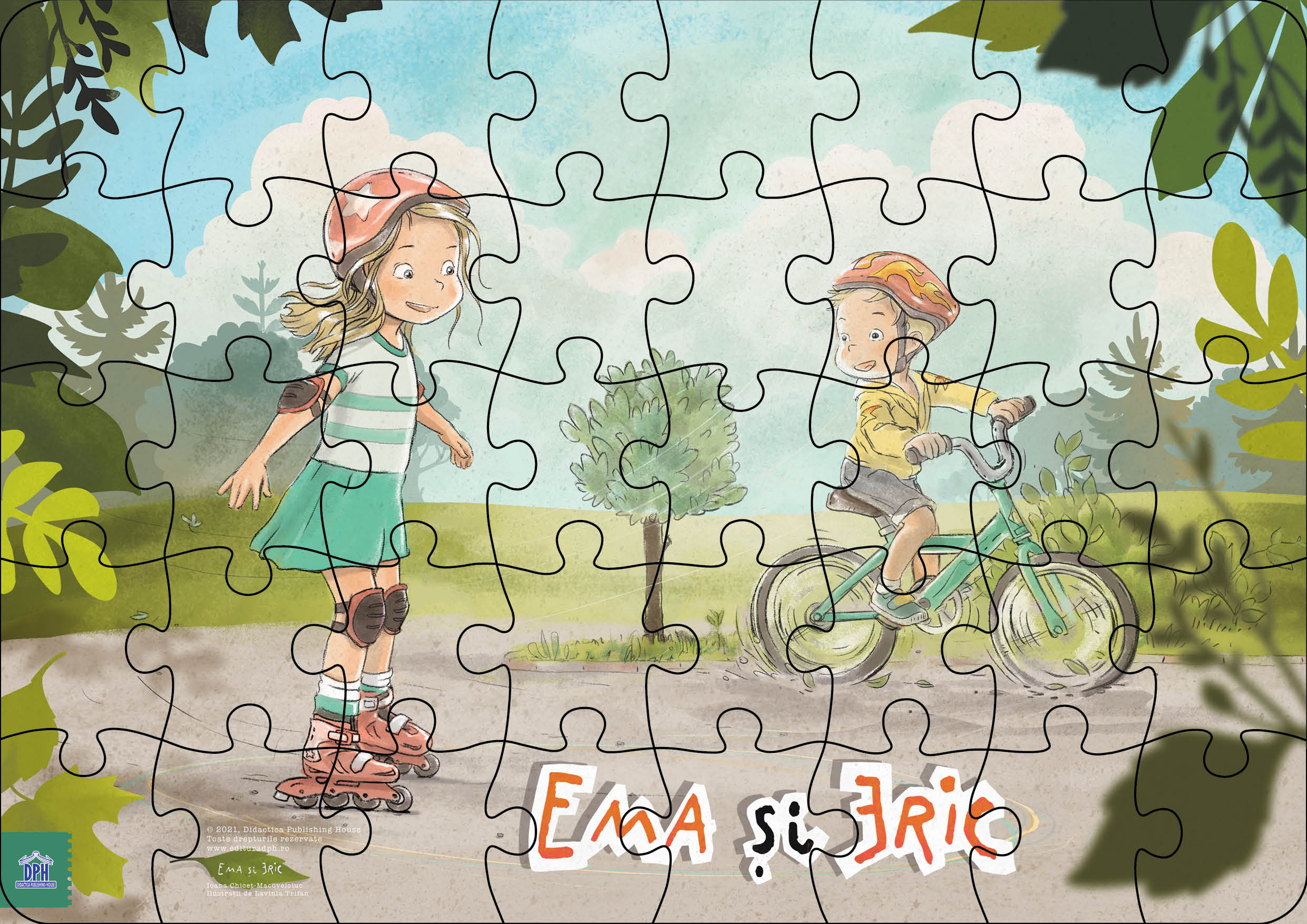 Puzzle - Ema si Eric in parc | Didactica Publishing House - 1