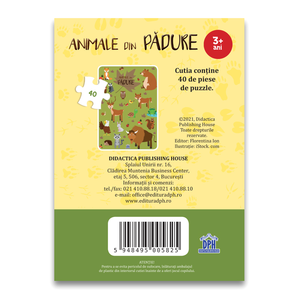 Puzzle: Animale din padure | Didactica Publishing House - 1