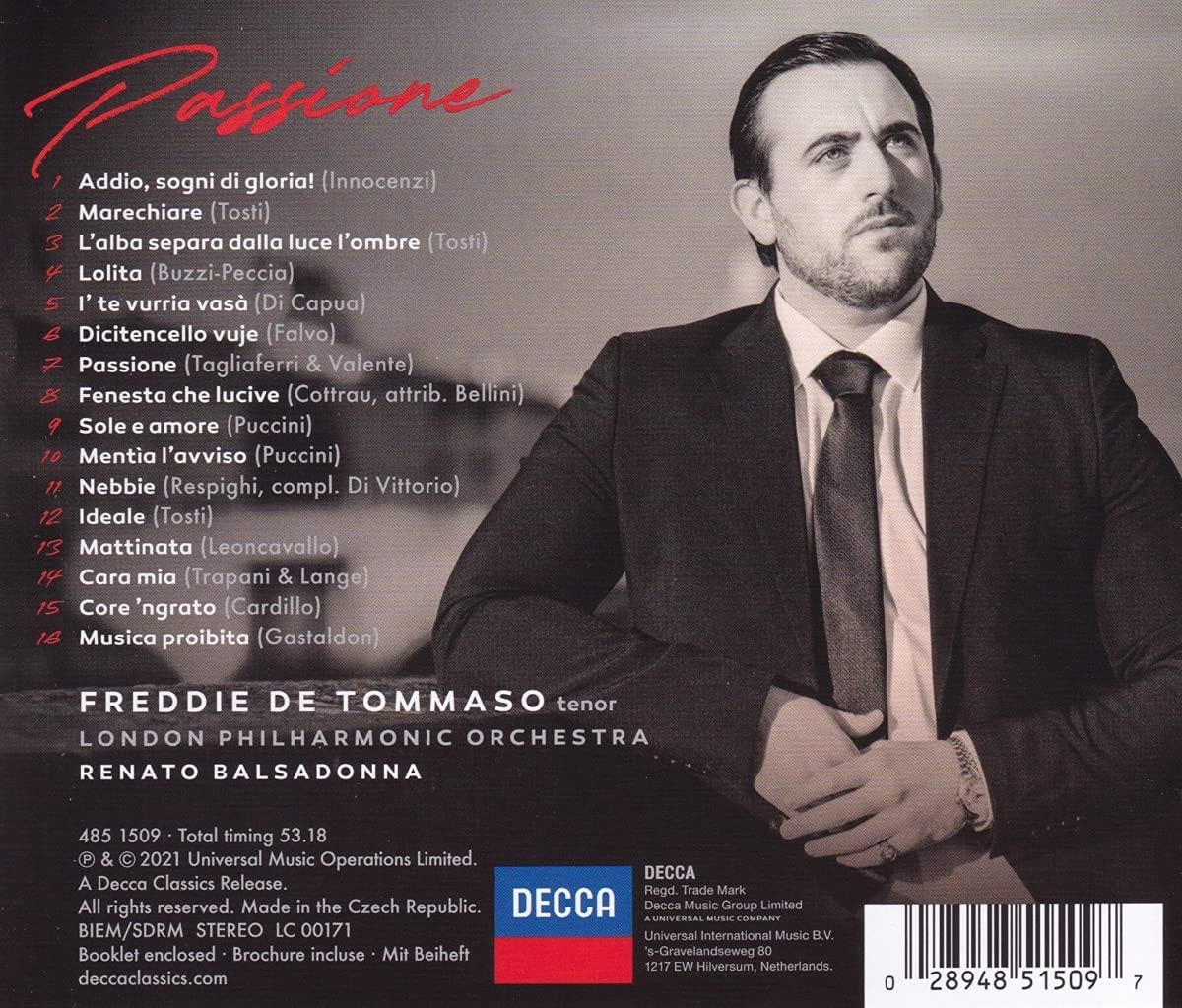 Passione | Freddie De Tommaso, London Philharmonic Orchestra, Renato Balsadonna