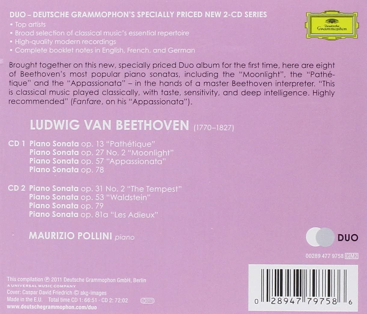 Beethoven: Favourite Piano Sonatas | Maurizio Pollini