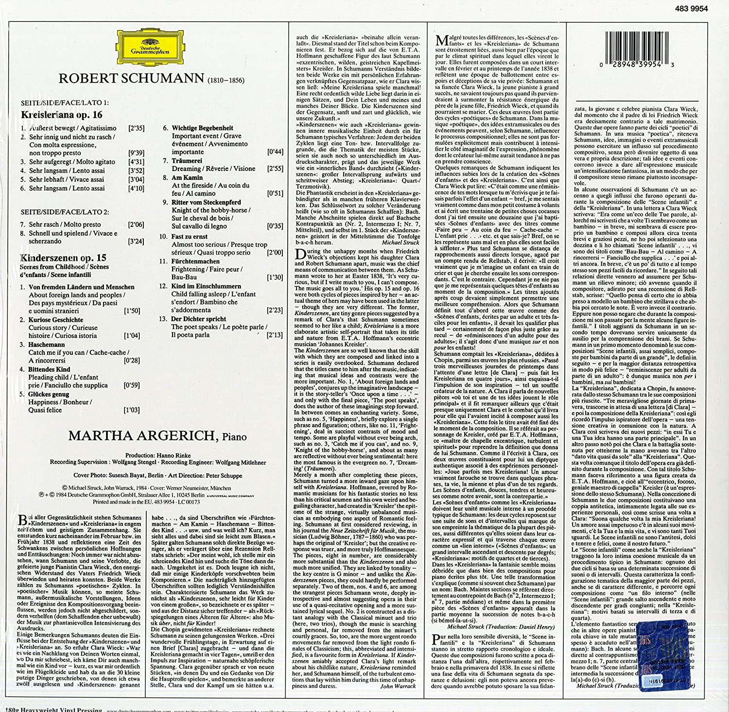 Martha Argerich – Kinderszenen; Kreisleriana - Vinyl | Martha Argerich