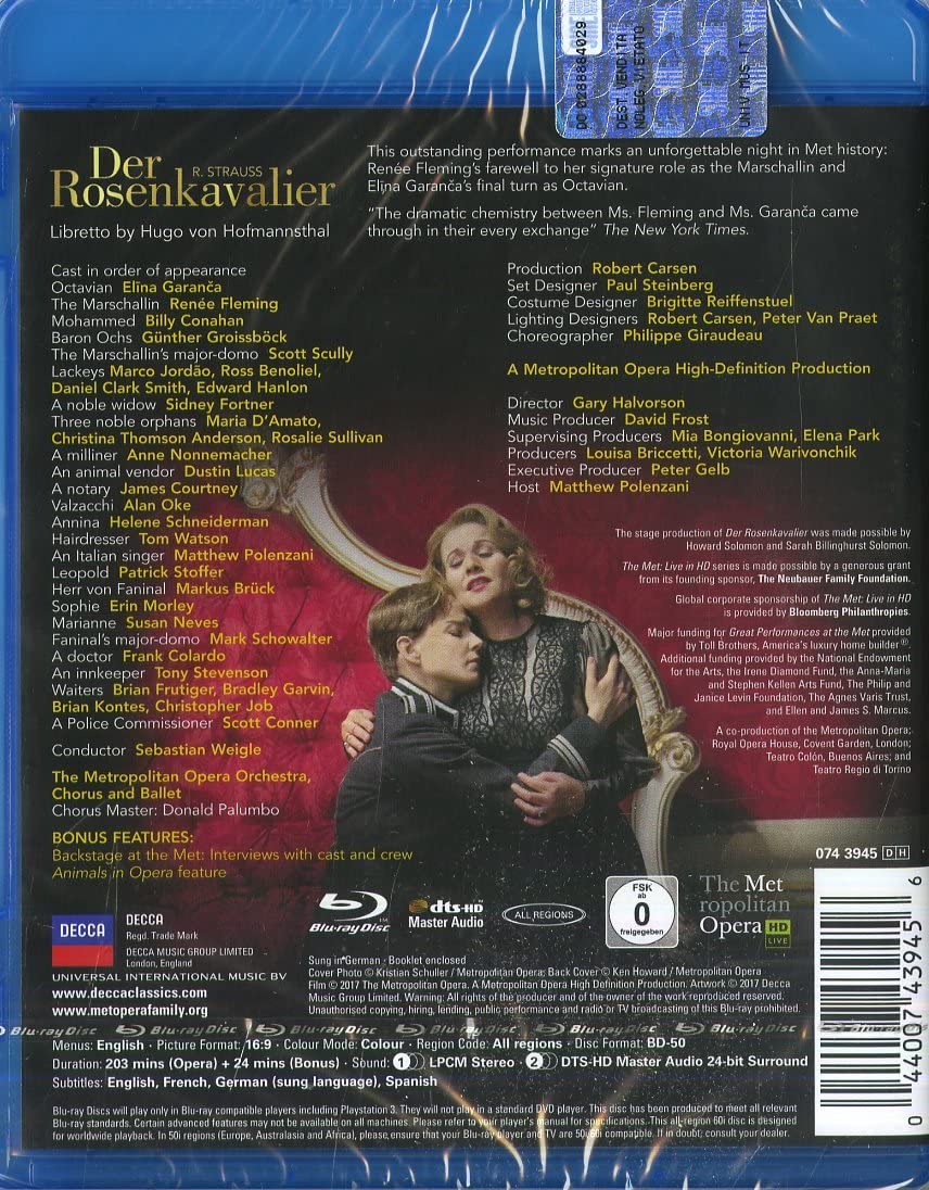 R. Strauss: Der Rosenkavalier (Blu-Ray Disc) | The Metropolitan Opera Orchestra, Chorus and Ballet, Robert Carsen, Sebastian Weigle